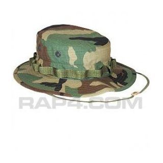 Military Boonie Hat (Woodland) (Regular Size)   paintball apparel  Sports & Outdoors