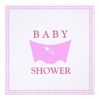 Baby Shower diaper cut out invitation