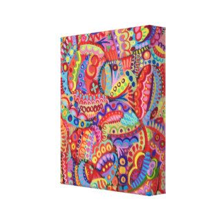 Abstract Colorful Art on Canvas   Ready to Hang Gallery Wrap Canvas