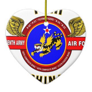 14TH ARMY AIR FORCE "ARMY AIR CORPS" WW II CHRISTMAS ORNAMENTS