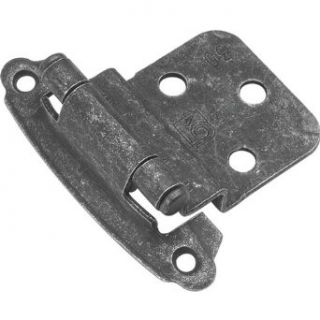Box of 30 pair of Vibra Pewter Surface Mount 3/8 Offset Self Closing Belwith Hinges P243 VP   Cabinet And Furniture Hinges  