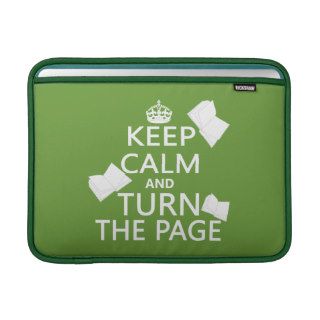 Keep Calm and Turn The Page MacBook Air Sleeve