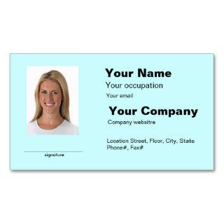Photo ID Girl Business Card Made Easy