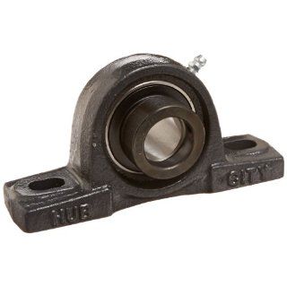 Hub City PB221DRWX1 Pillow Block Mounted Bearing, Normal Duty, High Shaft Height, Relube, Eccentric Locking Collar, Wide Inner Race, Ductile Housing, 1" Bore, 1.81" Length Through Bore, 1.437" Base To Height