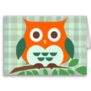 Cute Owl on a Branch Cards