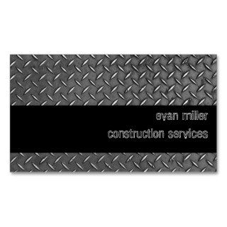 Hi Tech Metallic Construction Auto Reconstruction Business Card Template