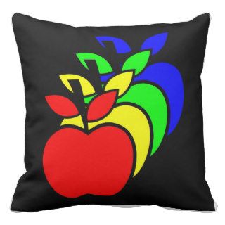 4 Apples a Day keeps 4 Doctors Away Throw Pillow