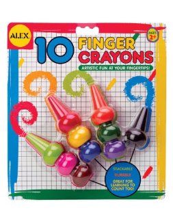 ALEX Toys   Artist Studio Set of 10 Finger Crayons 248 Toys & Games