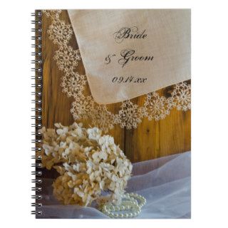 Country Lace Wedding Spiral Notebook
