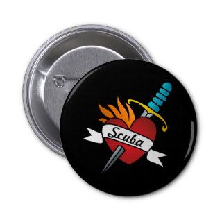 Scuba Tattoo Button