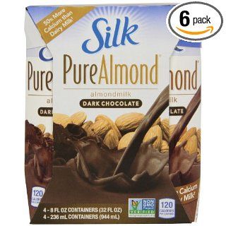 Silk Dark Chocolate Almond Milk 4 Pack, 8 Ounce (Pack of 6)  Grocery & Gourmet Food