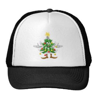 Decorated Christmas Tree man Trucker Hats