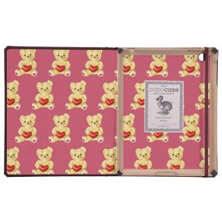 Cute Teddy Bear Hypnotist Pink Premium Cases For iPad