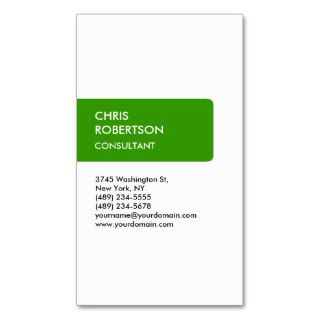 White Green Attractive Charming Business Card