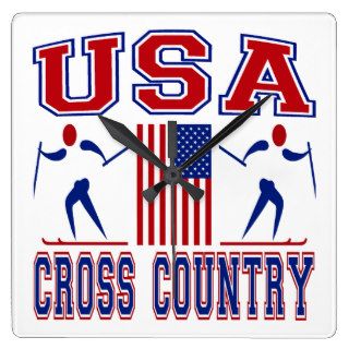 USA Cross Country Skiing Wallclocks
