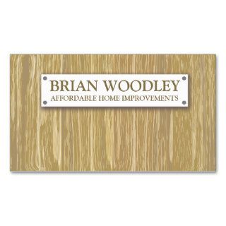 Carpenter handyman wood grain business cards