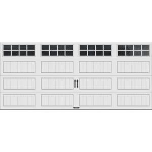 Clopay Gallery Collection 16 ft. x 7 ft. 18.4 R Value Intellicore Insulated White Garage Door with SQ24 Window GR2LU_SW_SQ24