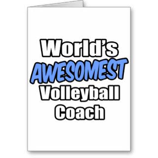 World's Awesomest Volleyball Coach Card