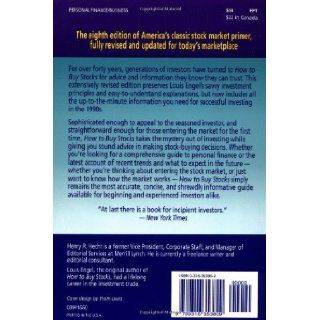 How to Buy Stocks Louis C. Engel, Henry R. Hecht 9780316353809 Books