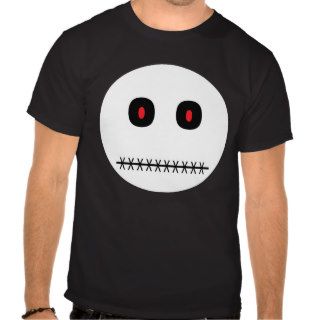 scary happy face. tee shirts