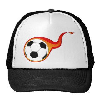flaming soccer ball hats