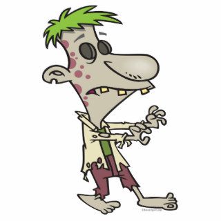 silly goofy zombie cartoon character photo cut outs