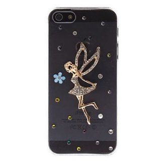 Diamond Look 3D Dragonfly Fairy Design Transparent PC Hard Case for iPhone 5/5S (Assorted Colors) ( Color  Silver )  Cell Phone Carrying Cases  Sports & Outdoors