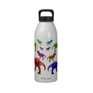Colorful T Rex Water Bottles