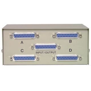 "GC Electronics 45 2005 DATA SWITCH BOX, RS 232, DB 25, A/B/C/D"