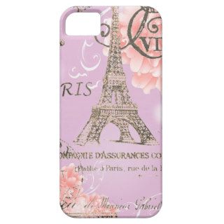vintage girly floral paris eiffel tower fashion cover for iPhone 5/5S