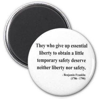 Ben Franklin Quote 1a Magnets