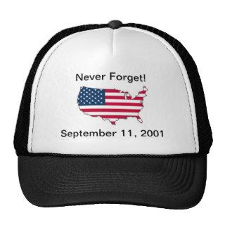 Never Forget 9/11 Memorial Hat