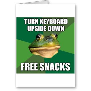 Foul Bachelor Frog Free Snscks Card