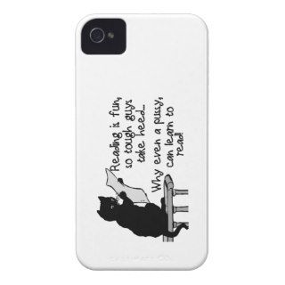 Pussy Can Read Funny Cat iPhone 4 Case Mate Cases