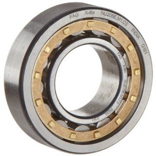 FAG NU236E M1 C3 Cylindrical Roller Bearing, Single Row, Straight Bore, Removable Inner Ring, High Capacity, Brass Cage, C3 Clearance, 180mm ID, 320mm OD, 52mm Width