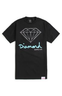 Mens Diamond Supply Co T Shirts   Diamond Supply Co Script Logo T Shirt