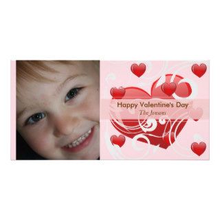 Valentine's Day, Swirls + Hearts Photo Cards