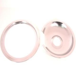 GE 6 in. Chrome Drip Pan with Trim Ring for Non GE and Non Hotpoint Ranges PM32X12002GDS