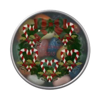 Christmas 2013 Candy Cane Wreath Jelly Belly Candy Tins