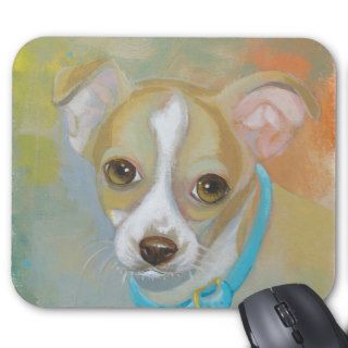 Sweet little Chihuahua puppy dog tries to blend in Mousepads
