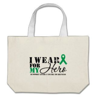 Liver Cancer Hero Ribbon Tote Bag