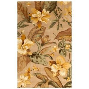 Kas Rugs Tropical Exotics Beige/Yellow 3 ft. 3 in. x 5 ft. 3 in. Area Rug CAT079633X53