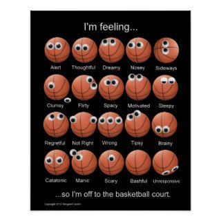 Basketball Emotions Poster