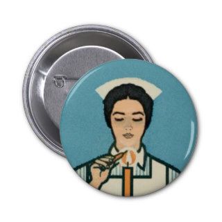 Vintage Nurse Pinback Button