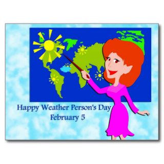 Weather Person's Day February 5 Post Card