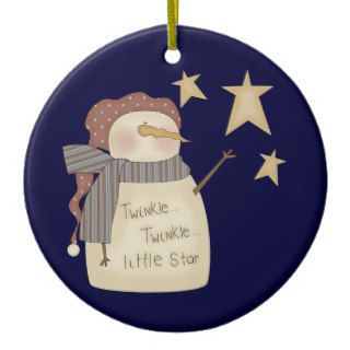 Twinkle Little Star Snowman Christmas Ornament