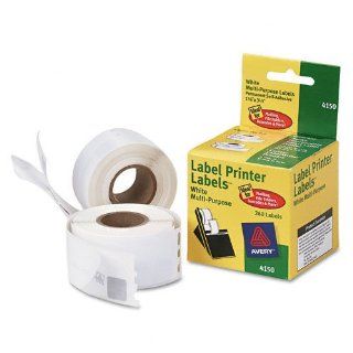 Avery Multi Purpose Labels for Label Printers, 1.125 x 3.5 Inches, White, Two Rolls of 130 (04150) 