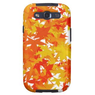 Red Yellow Orange Fall Leaf Pattern Galaxy S3 Case
