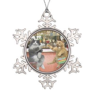 Here's To You Baby Pewter Snowflake Ornament