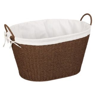 Stained Paper Rope Lined Laundry Basket